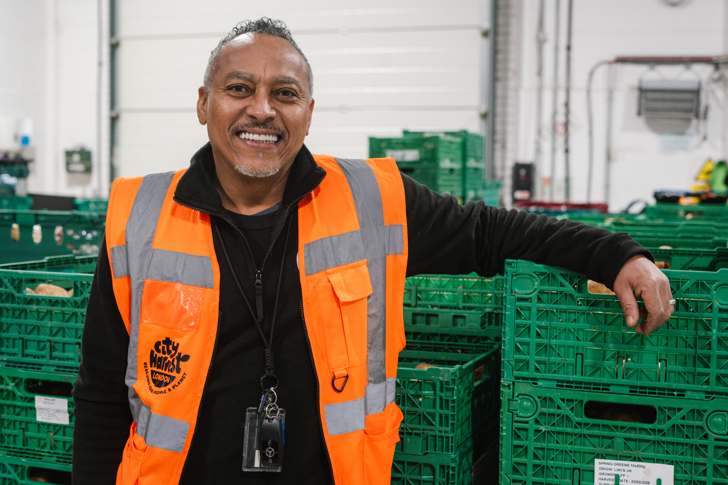 Jose, a delivery driver for London-based food distribution charity City Harvest
