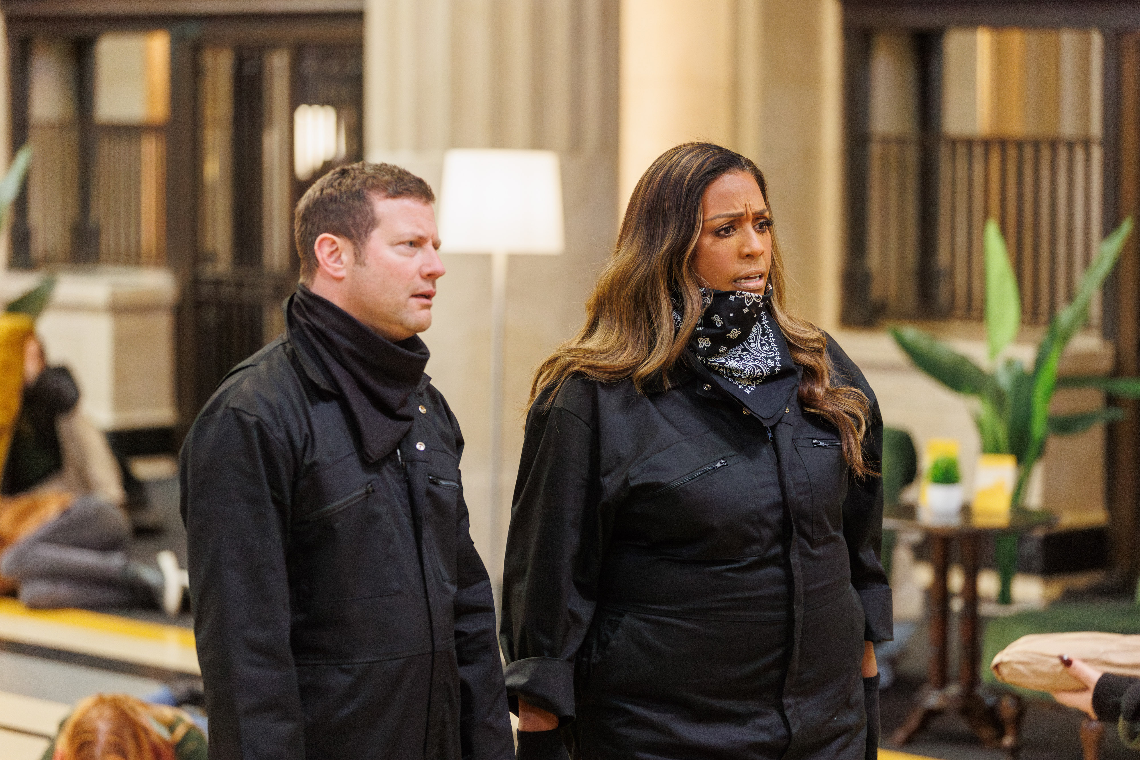 Dermot O'Leary and Alison Hammond in The Bank Job sketch for Comic Relief