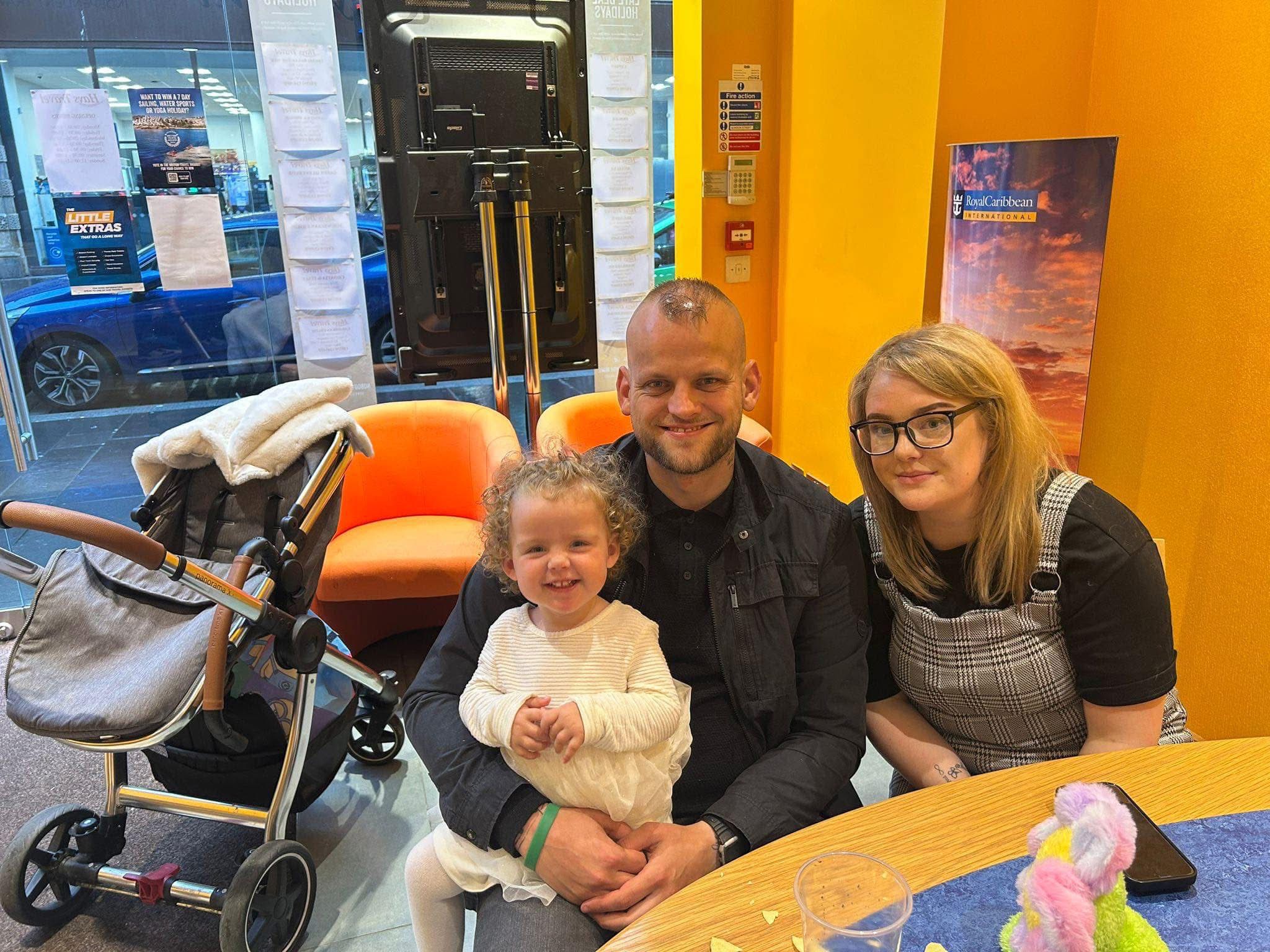 Tony and Carrie Pearson with their daughter Grayce