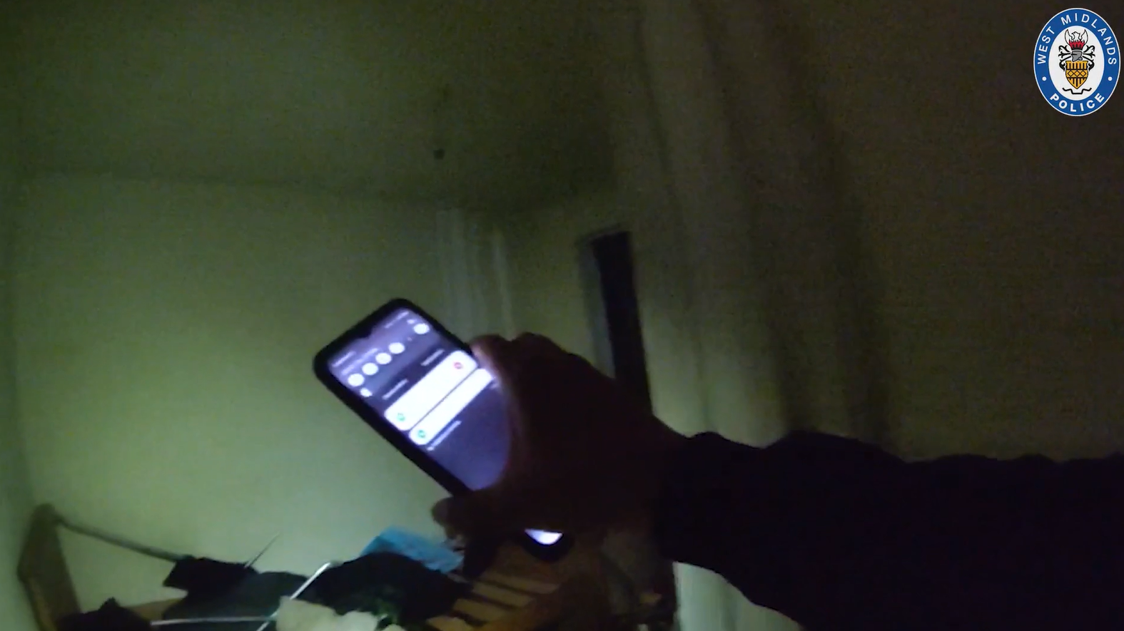 Police searching a flat