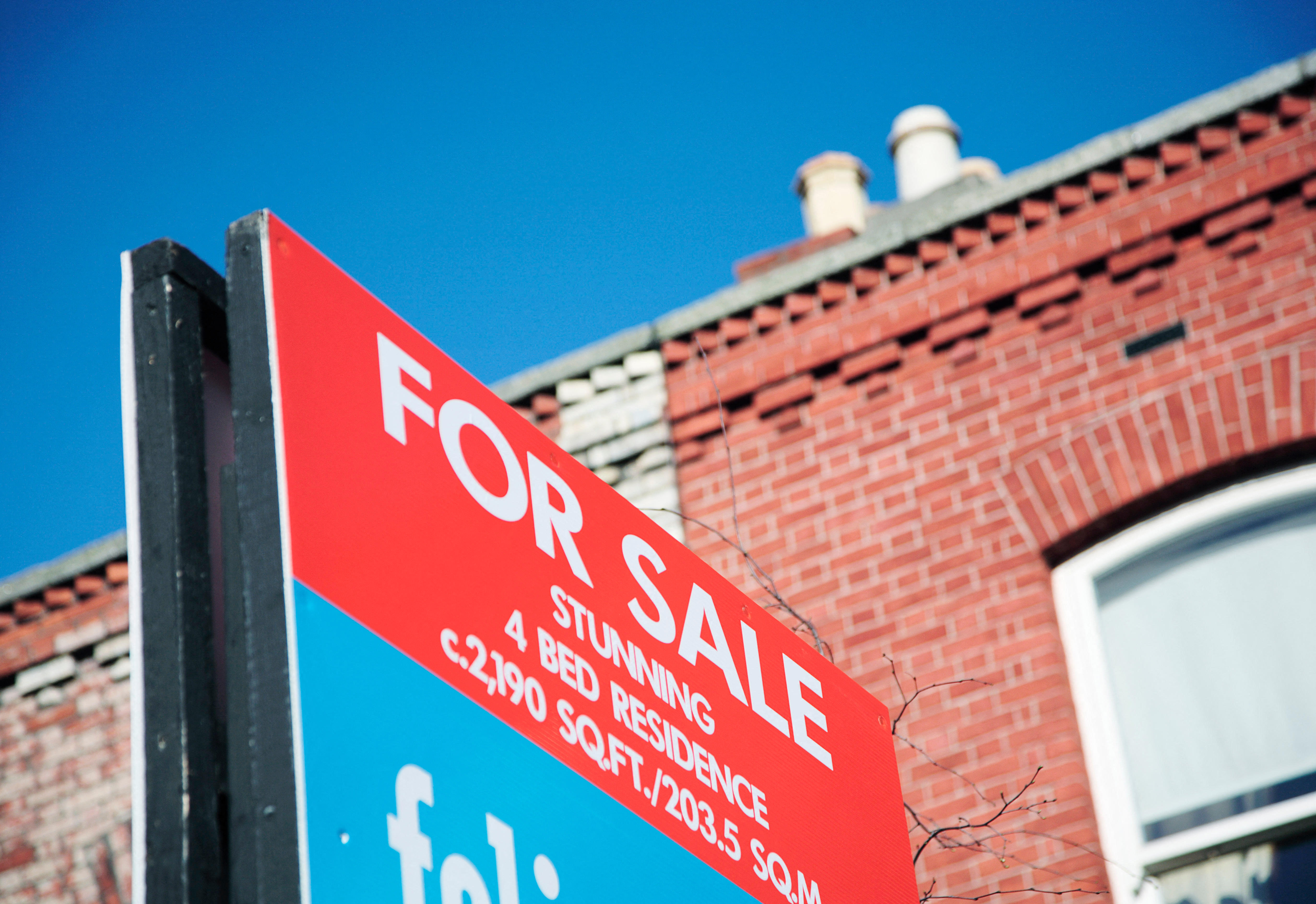 A for sale sign outside a house in Dublin