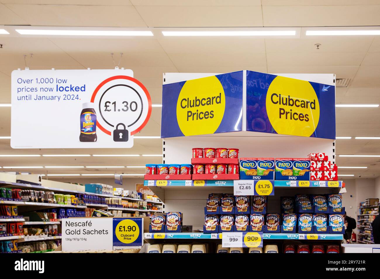 Exeter Vale Tesco Extra superstore Clubcard signage