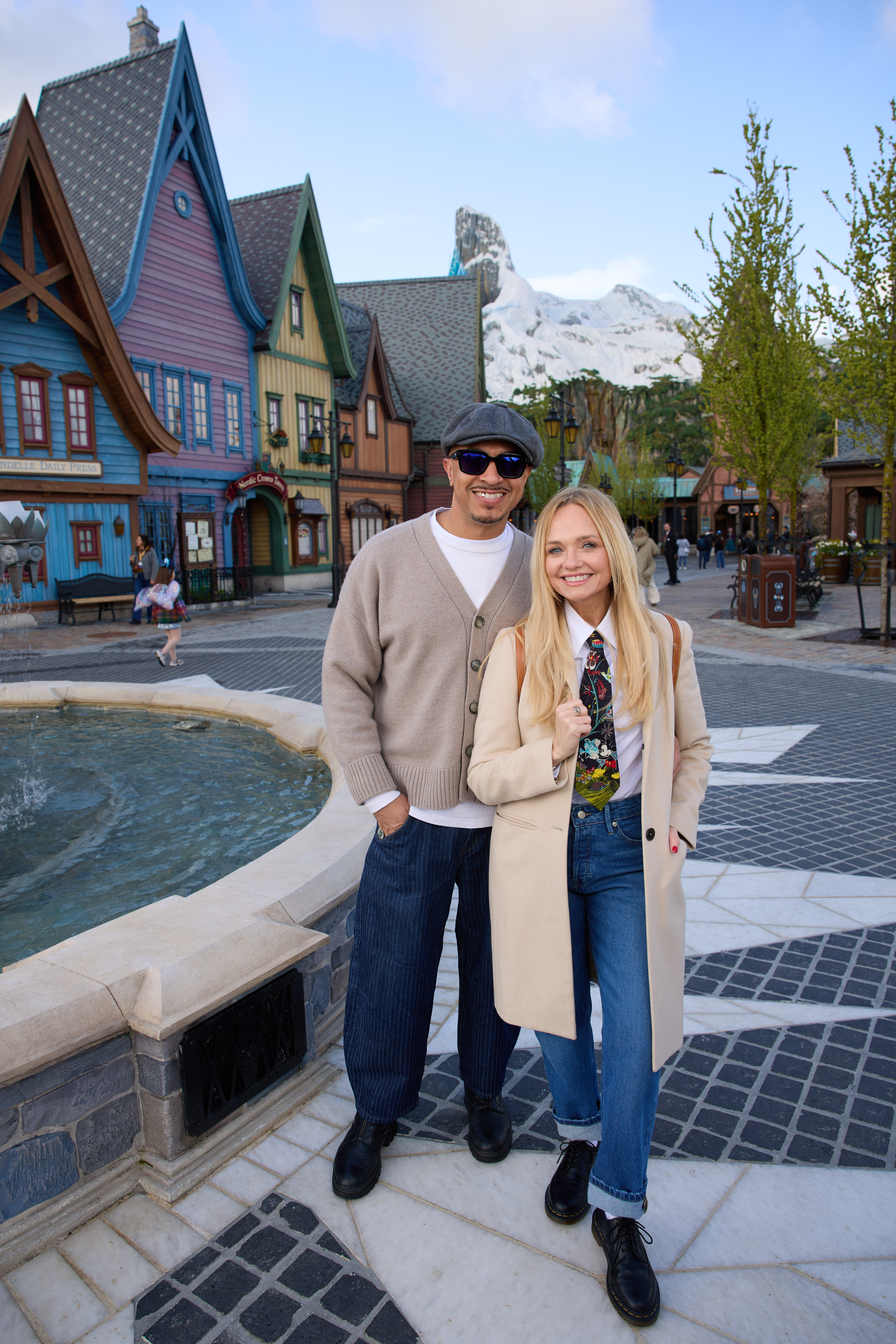 Emma Bunton and her husband Jade Jones at World of Frozen at Disneyland Paris