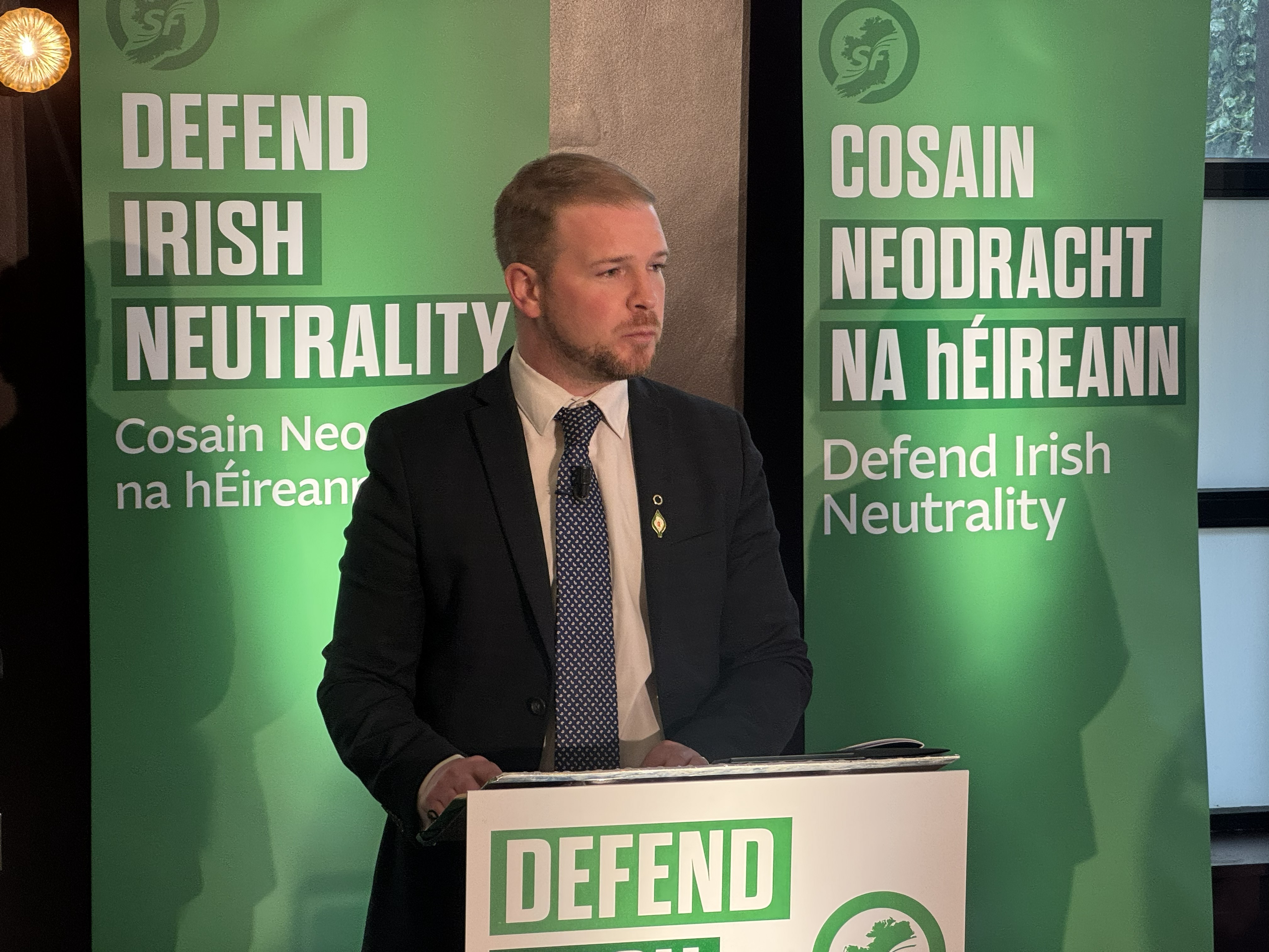 Sinn Fein's defence spokesperson Donnchadh O Laoghaire