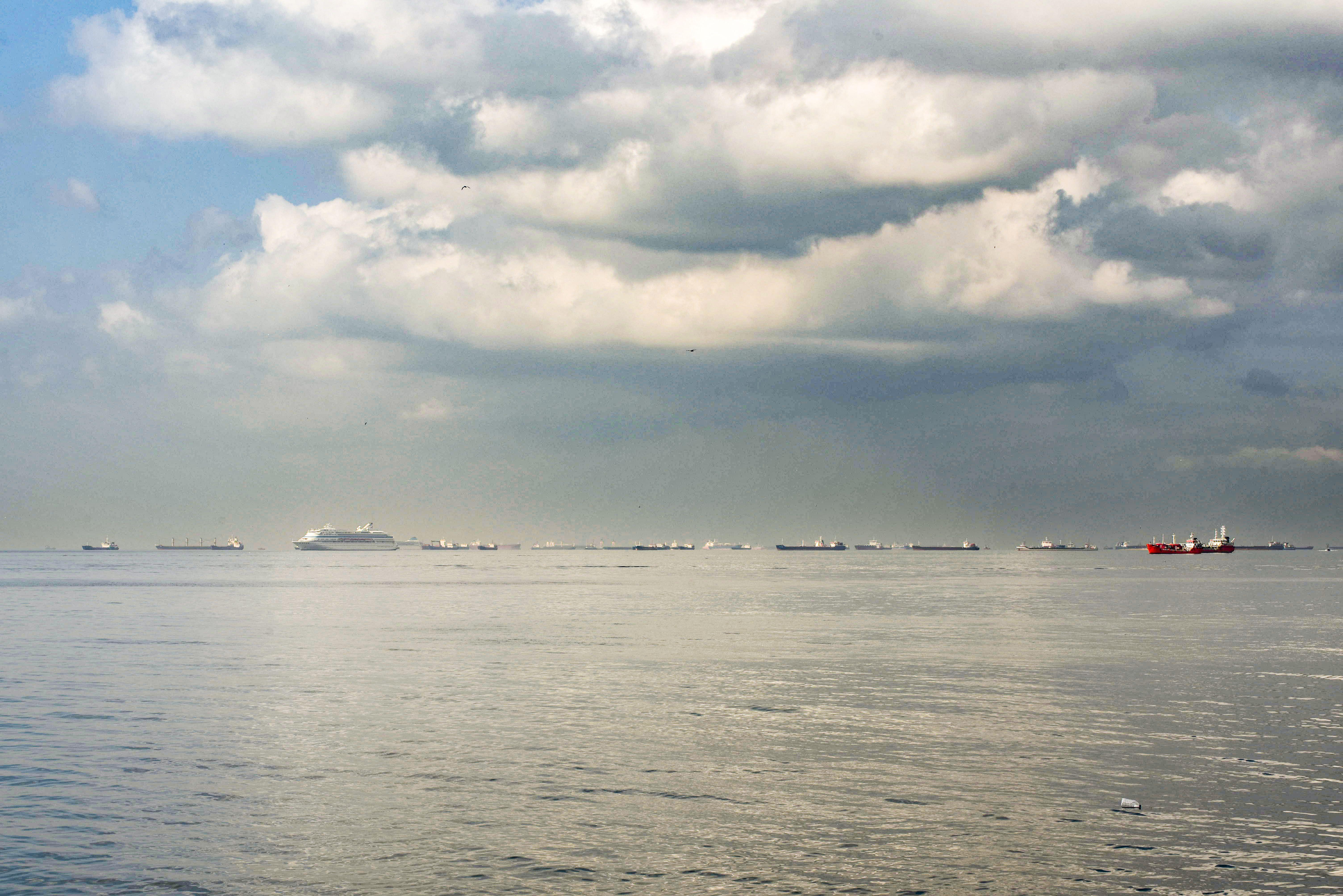 Ships in the Strait of Hormuz