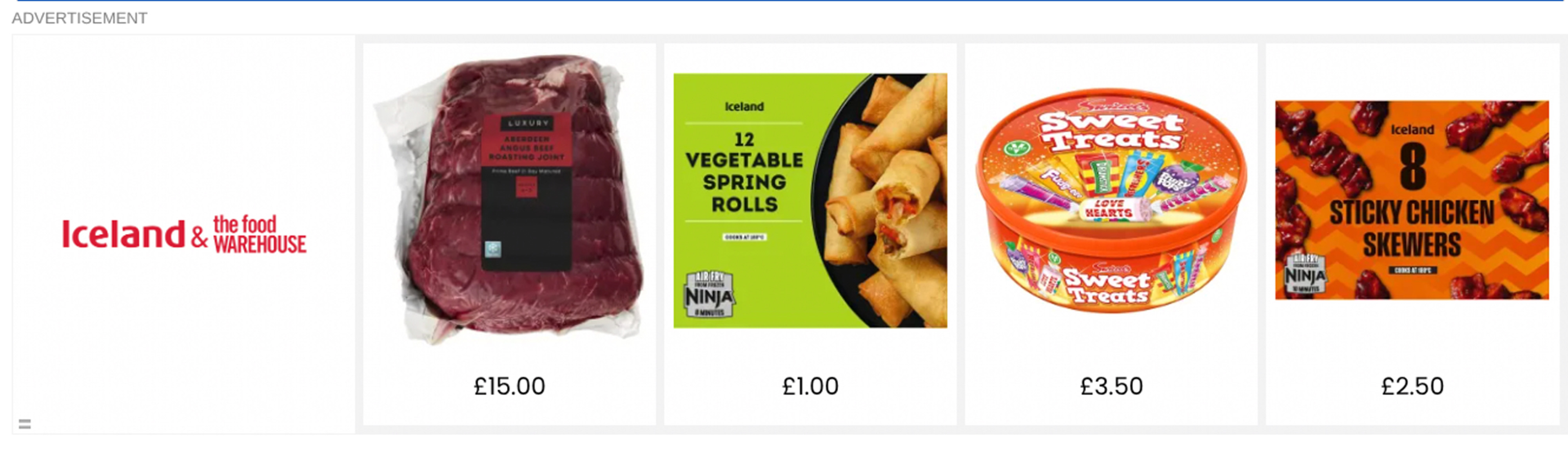 Instagram post for Lidl Northern Ireland showing food items
