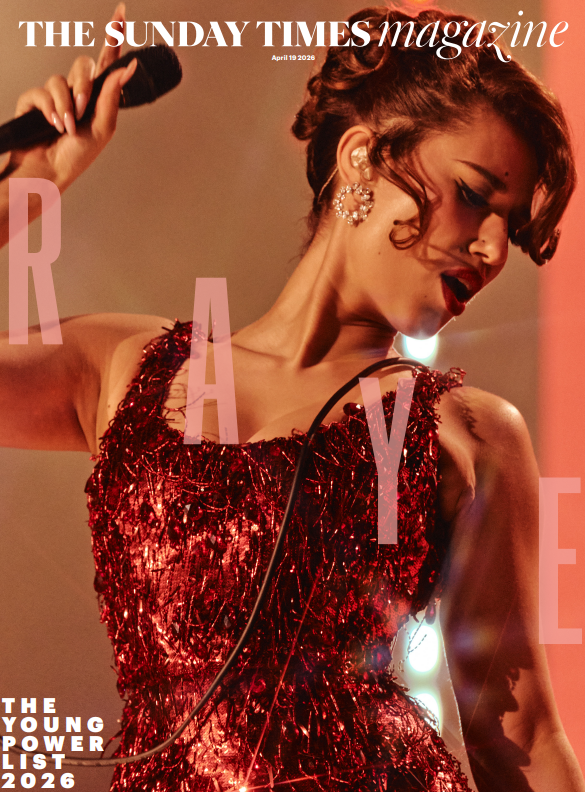 Raye appears on the front cover of the Sunday Times Magazine