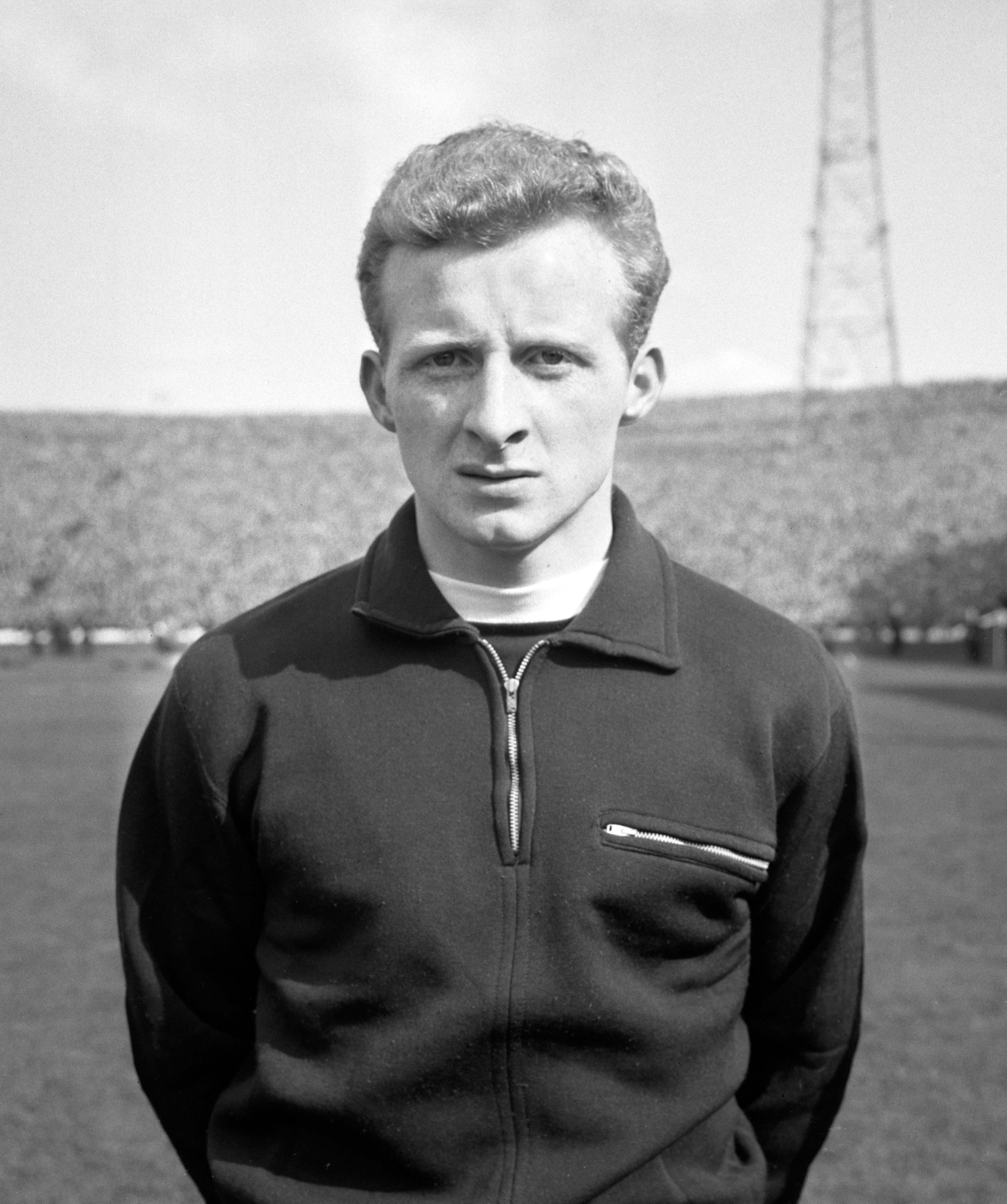 Black and white photo of Jimmy Johnstone from 1966