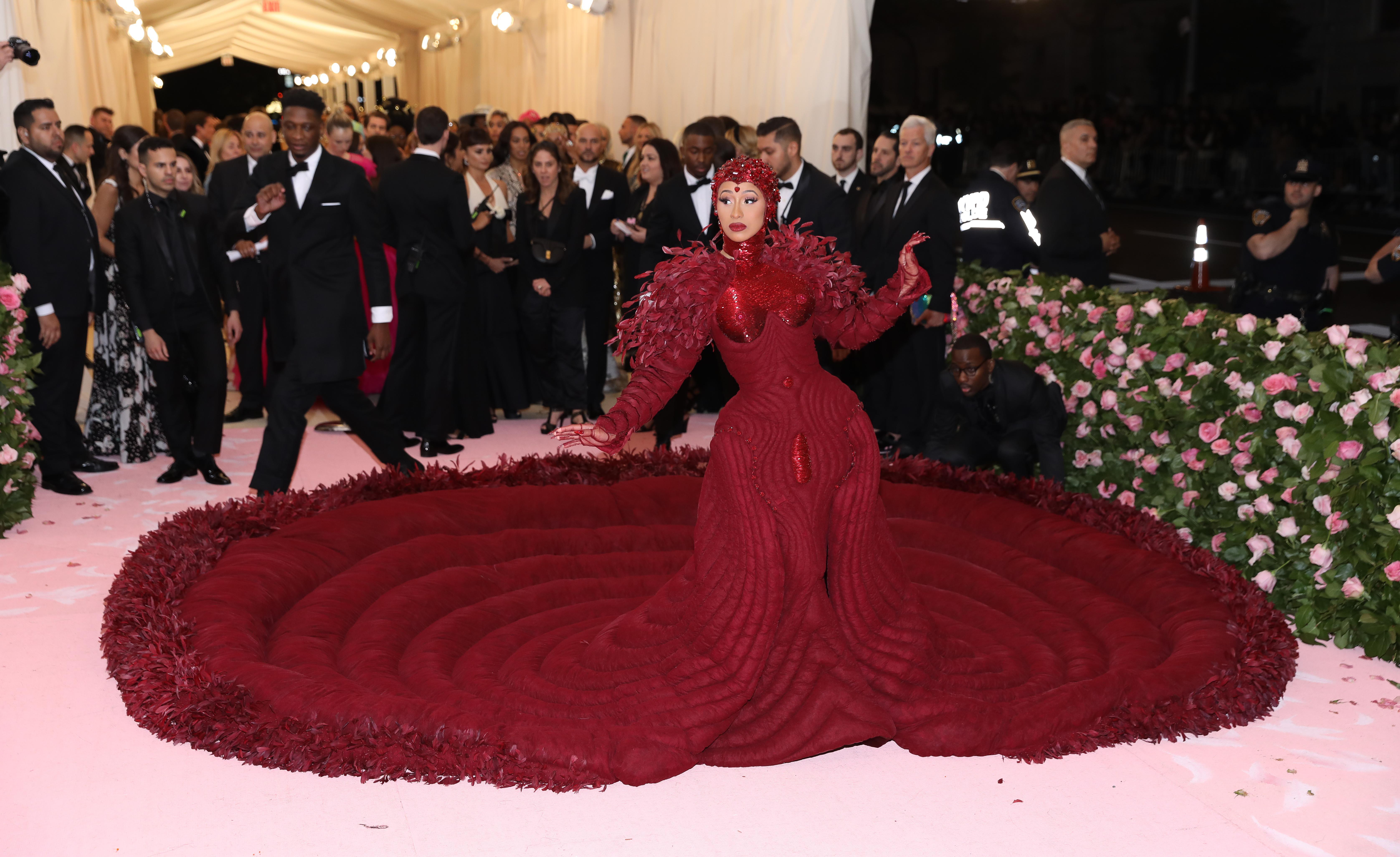 Cardi B on the 2019 Met Gala carpet