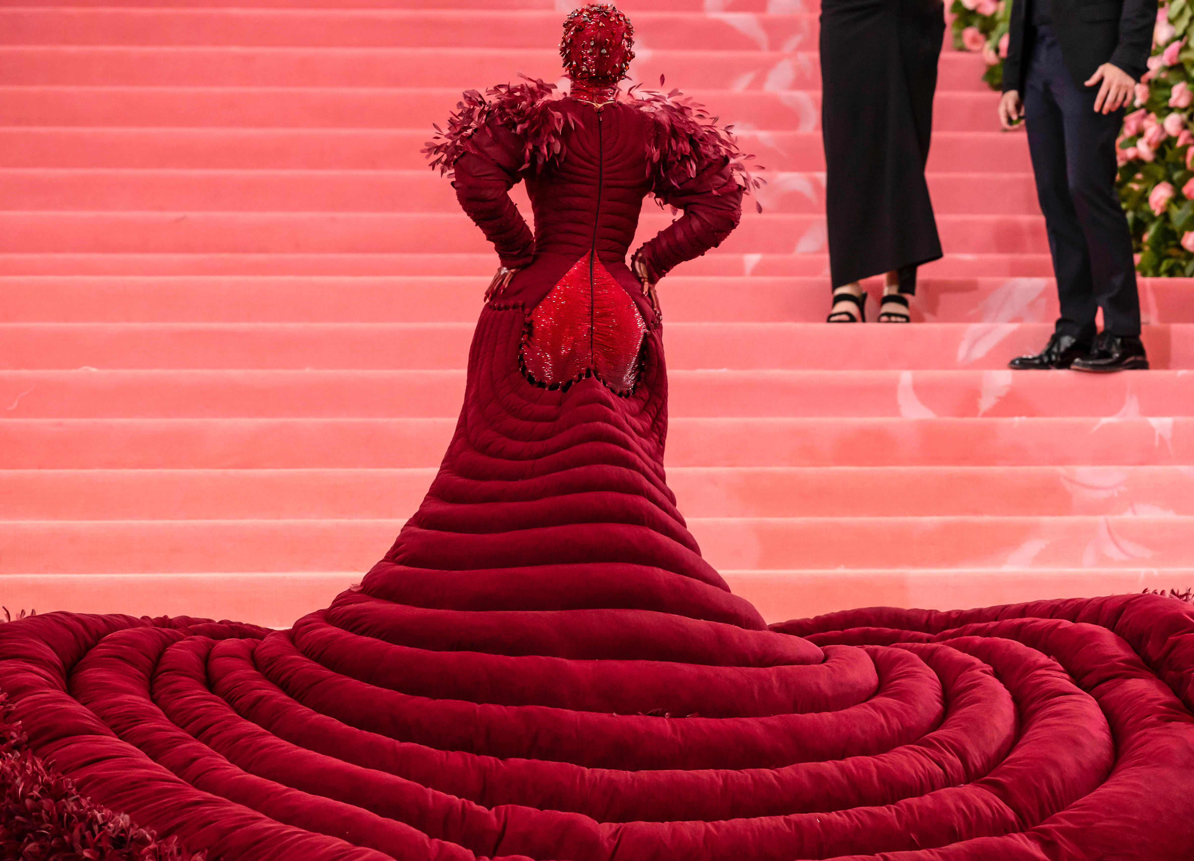 The back of Cardi B's dress