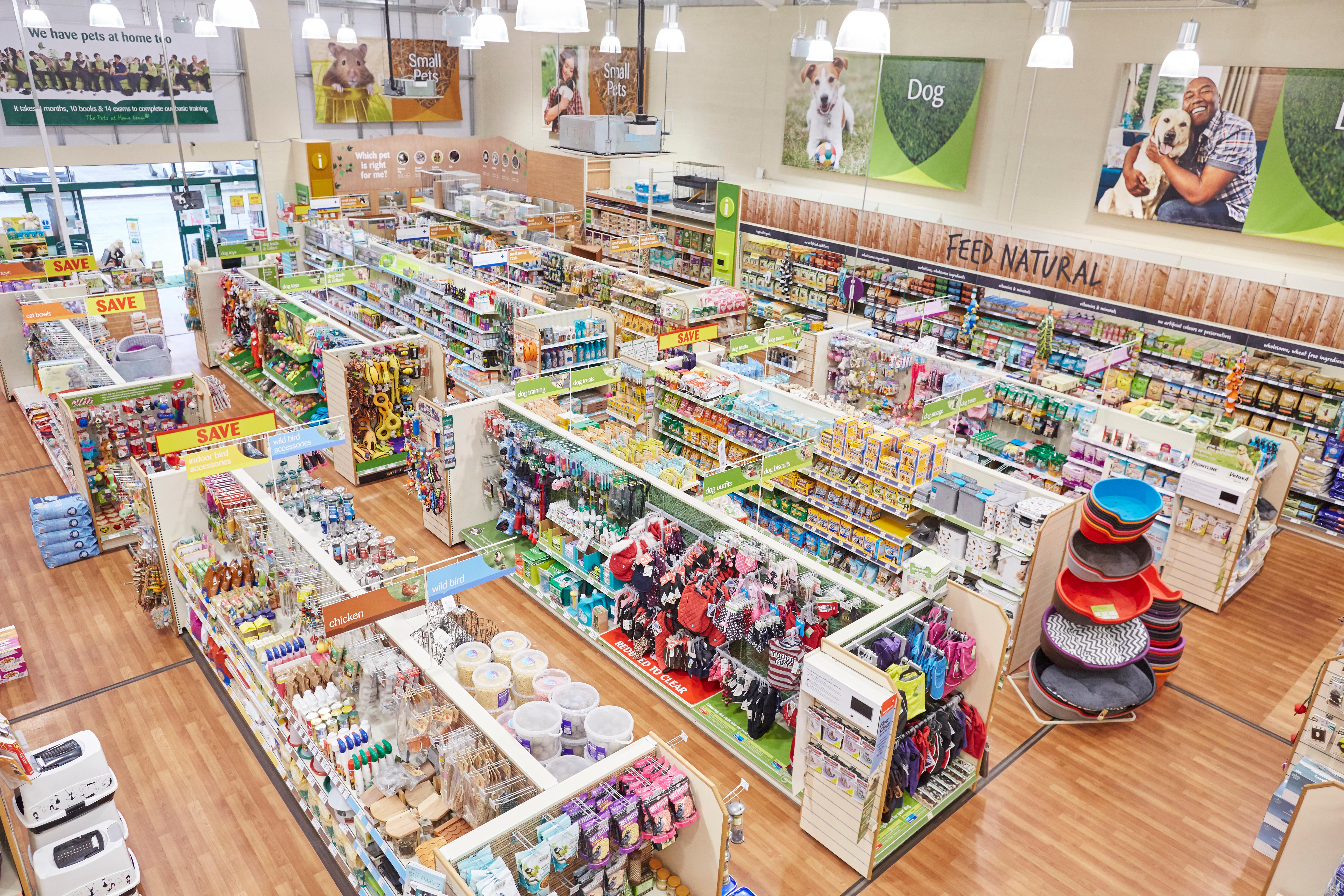 Pets at Home interior store space