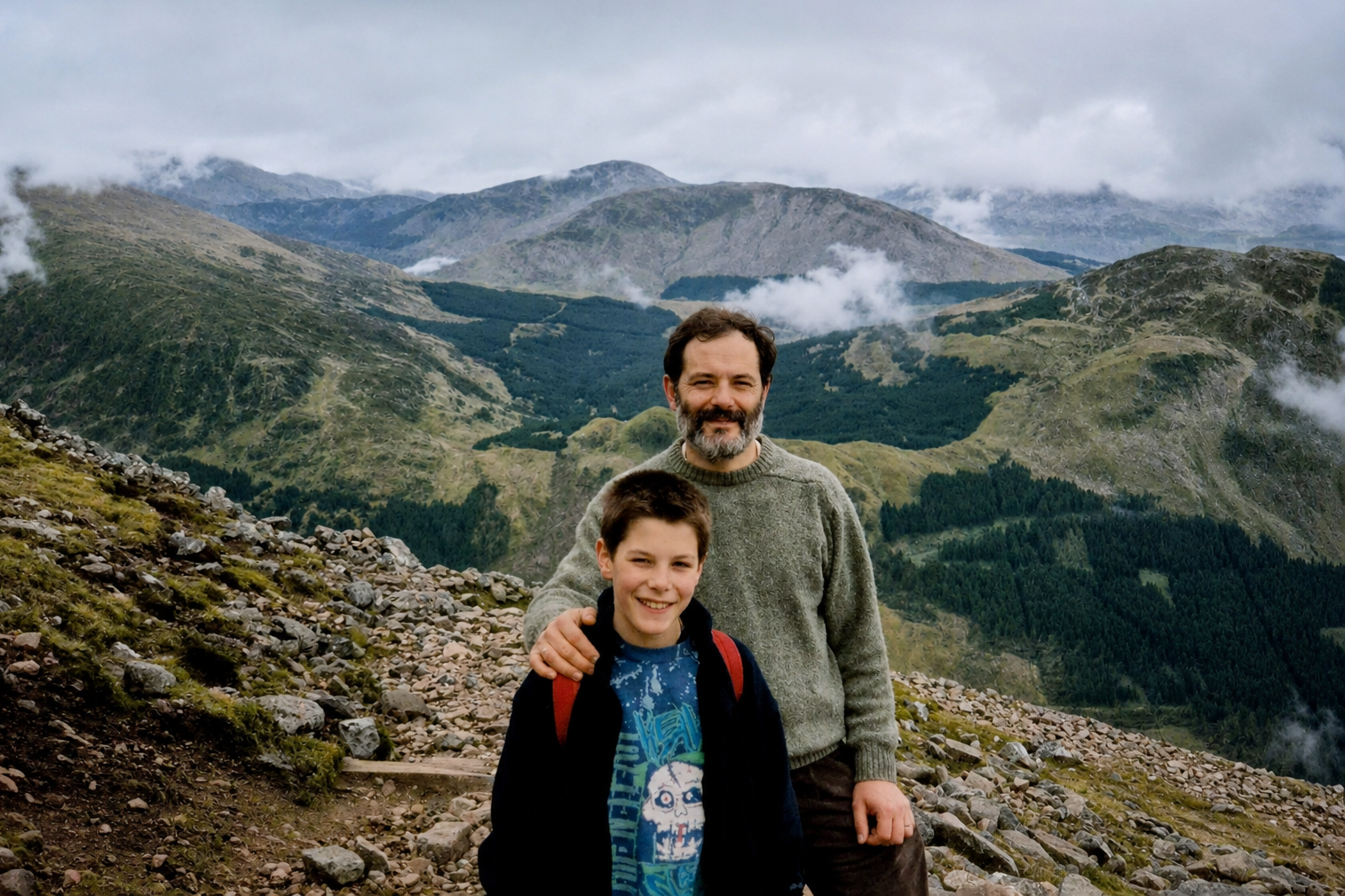 David Choat with son Paul aged 12