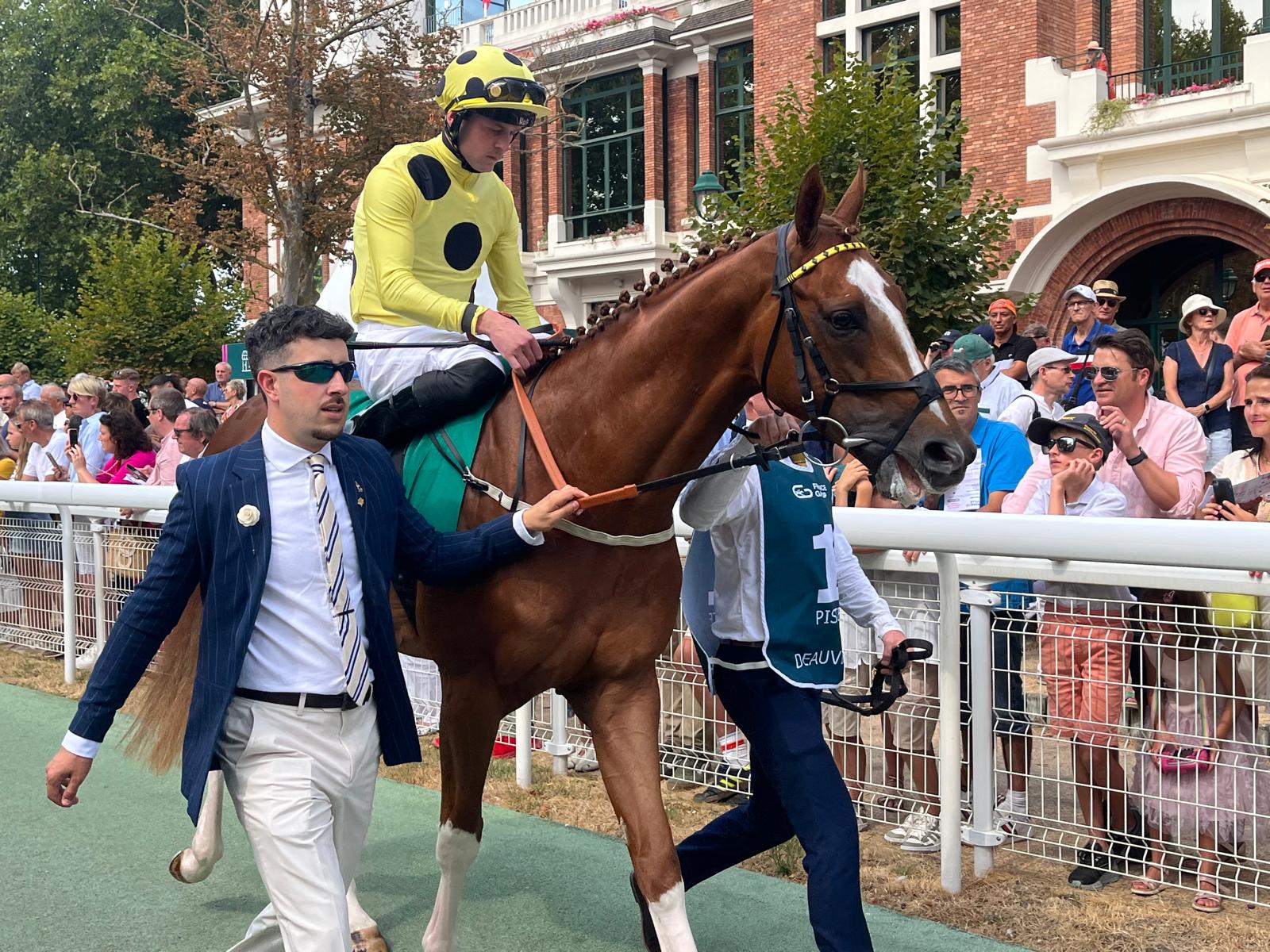 Zeus Olympios with Clifford Lee before the Prix Jacques le Marois 