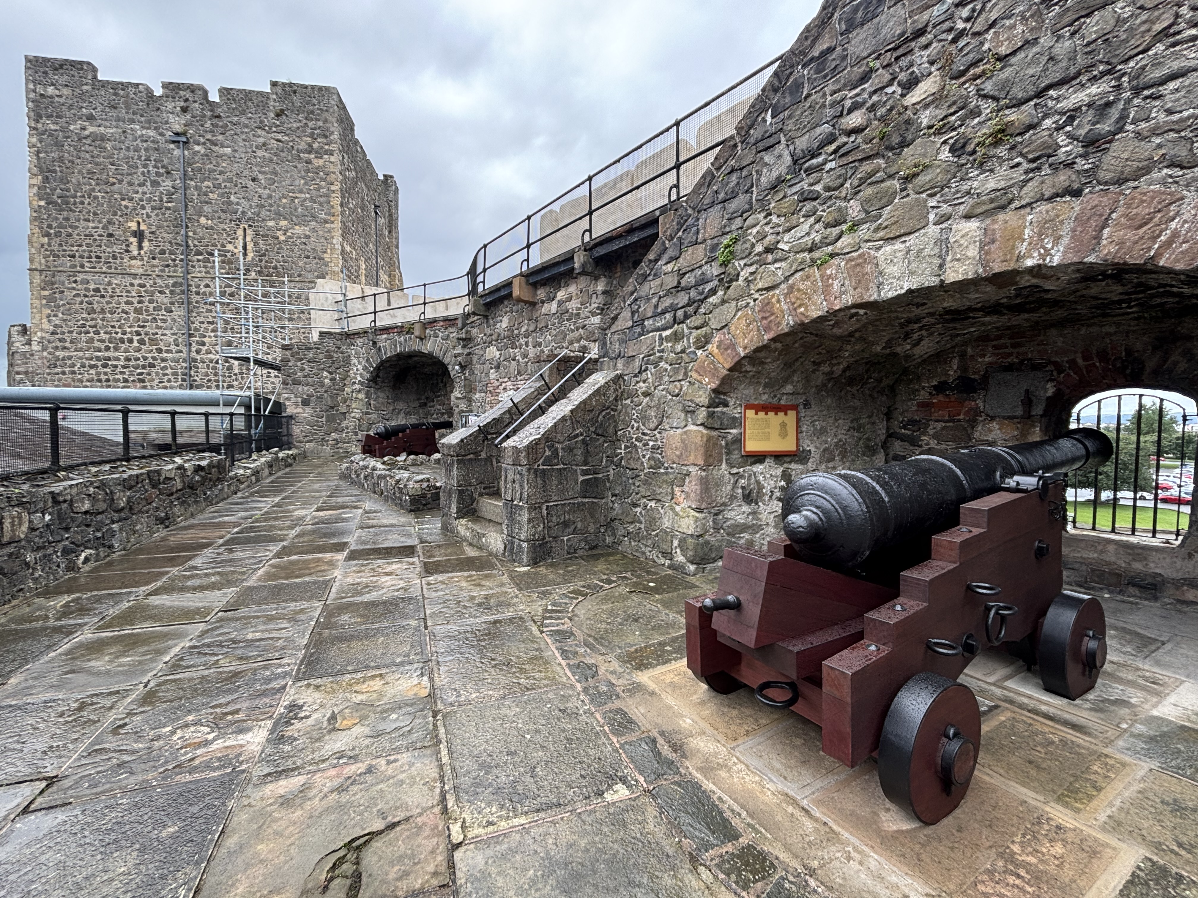 Historic cannon back in place at Carrickfergus Castle following conservation work