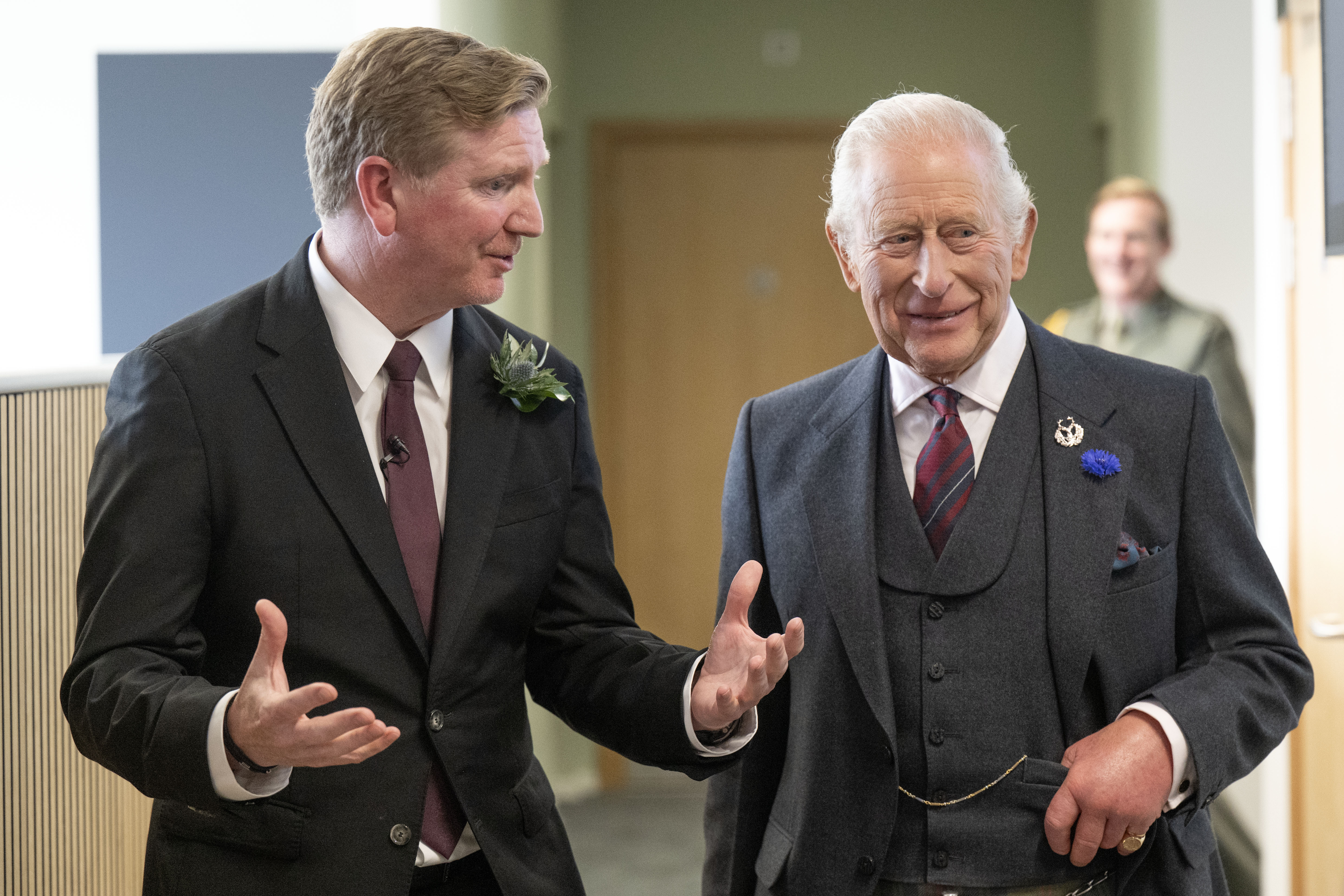 Dan McGrail talking to the King
