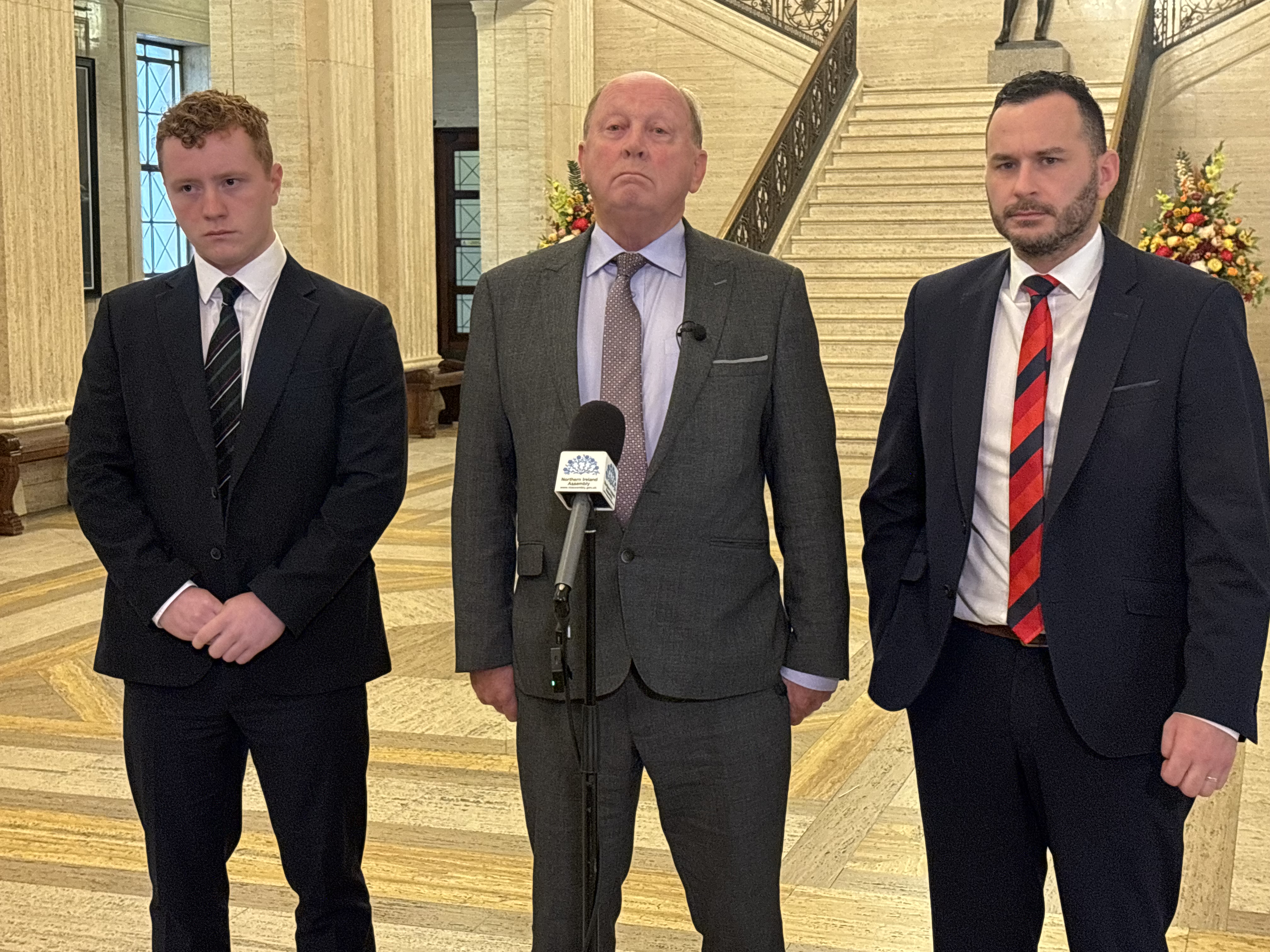 TUV leader Jim Allister at Parliament Buildings, Stormont