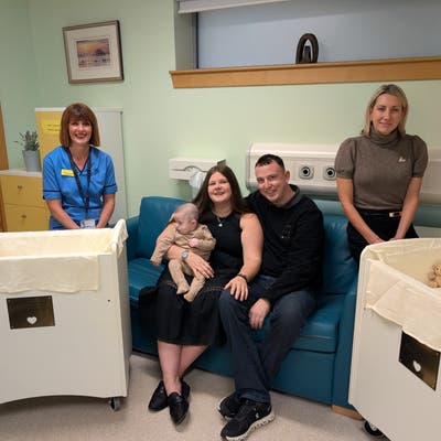 Couple donate cooling cots to Glasgow hospital in memory of baby son