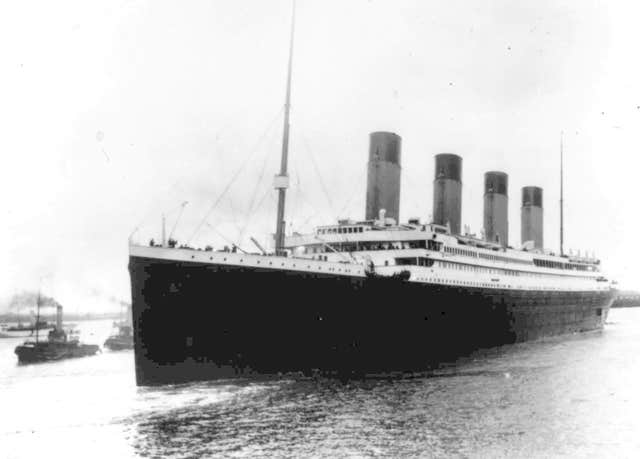 The Titanic sets sail in 1912