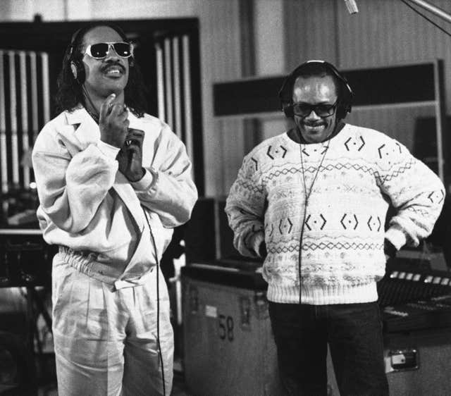 Stevie Wonder and Quincy Jones