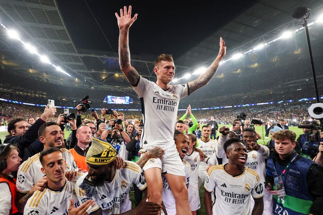 Toni Kroos celebrates victory