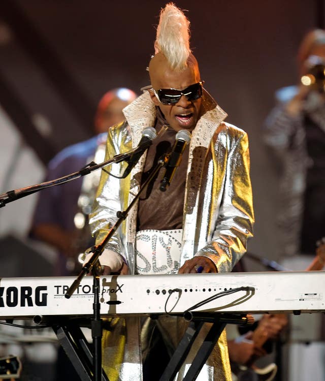 Sly Stone from the group Sly And The Family Stone performs at the Grammy Awards in 2006 