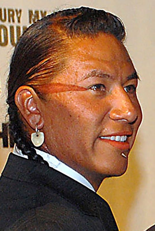 Chasing Horse attends the South Dakota premiere of the HBO film Bury My Heart At Wounded Knee in 2007