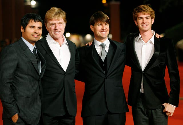 Actors Michael Pena, Robert Redford, Tom Cruise and Andrew Garfield