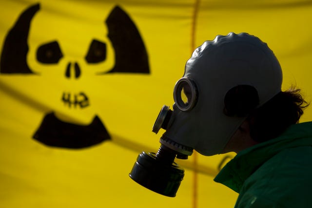 Anti-nuclear protester