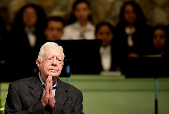 Jimmy Carter teaches Sunday school class at Maranatha Baptist Church in his hometown