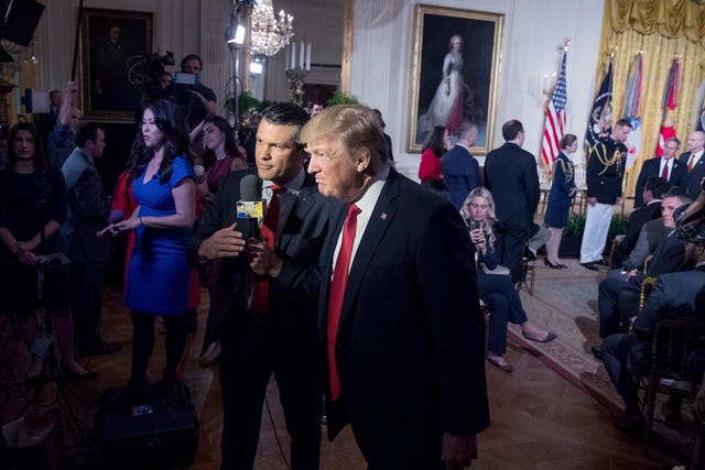 Donald Trump and Pete Hegseth