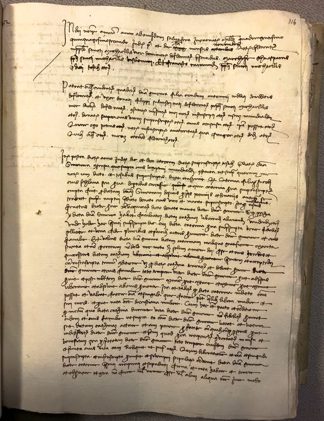 This picture made by historian Carlo Vecce shows what he says is the original act of liberation of the slave Caterina, who he believes is the mother of Leonardo da Vinci and notarised by Leonardo’s father Piero da Vinci 