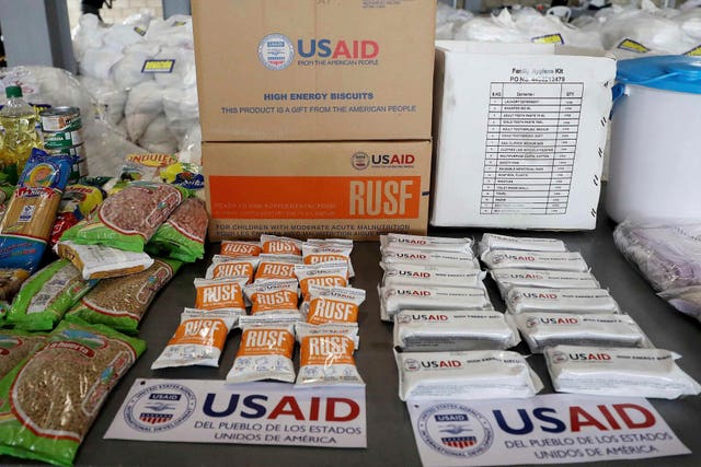 Humanitarian aid destined for Venezuela 