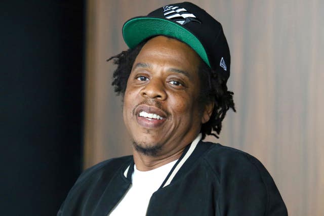 Jay-Z appears at a press conference at Roc Nation HQ in 2019 