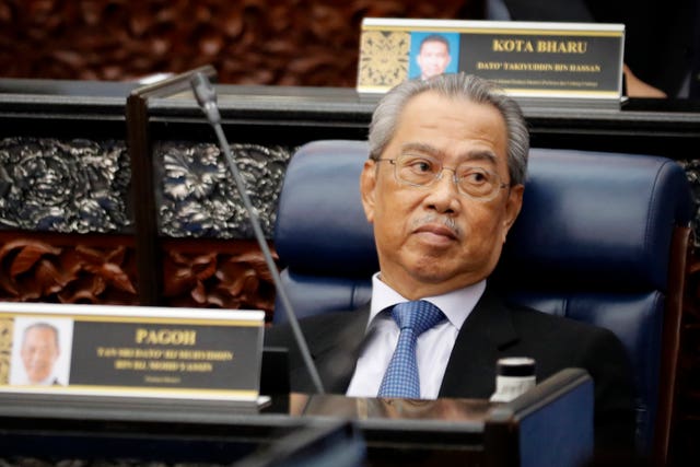 Muhyiddin Yassin when he was prime minister in 2020