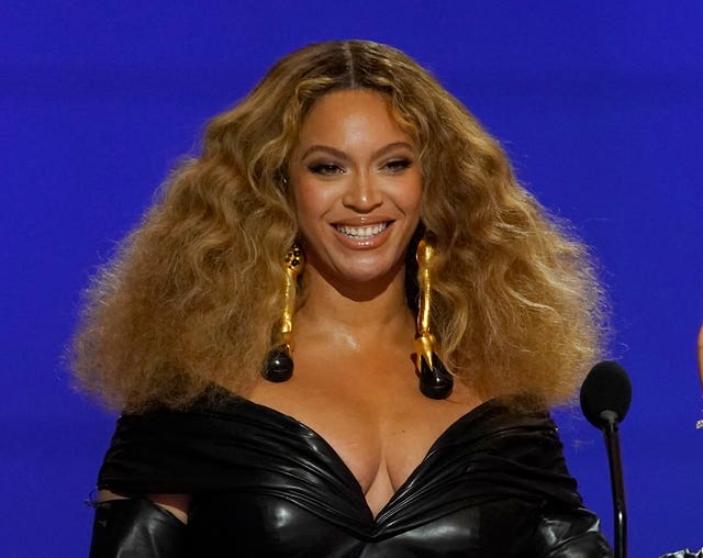 Beyoncé appears at the 63rd annual Grammy Awards in March 2021