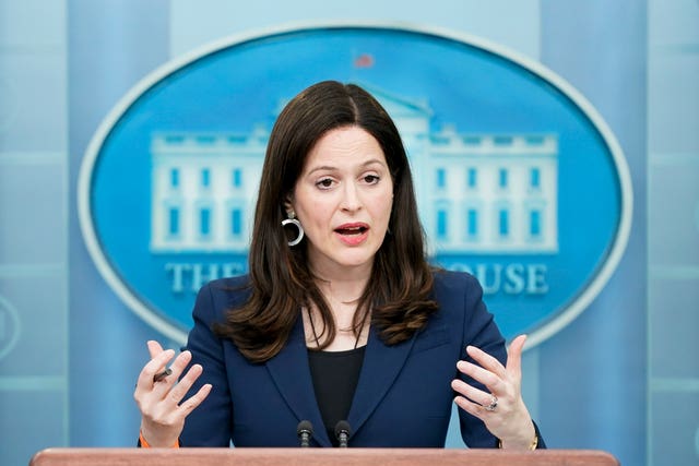 Anne Neuberger, Deputy National Security Advisor for Cyber and Emerging Technology, speaks during a press briefing at the White House