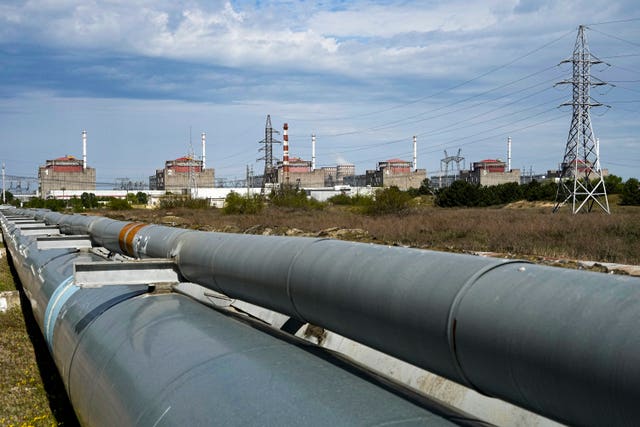 A view of the Zaporizhzhia nuclear power station