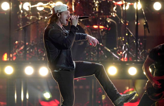 Morgan Wallen performs during the 56th annual CMA Awards in Nashville, Tennessee in November 2022