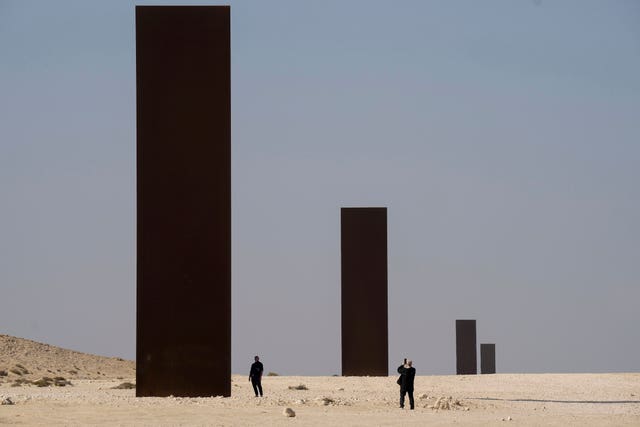 Richard Serra art in the desert