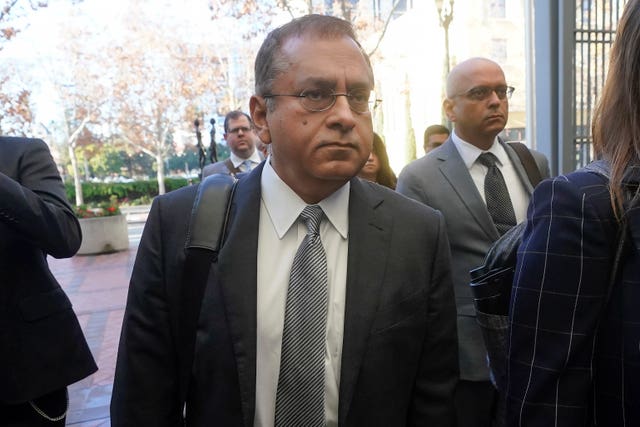 Ramesh Balwani outside a court