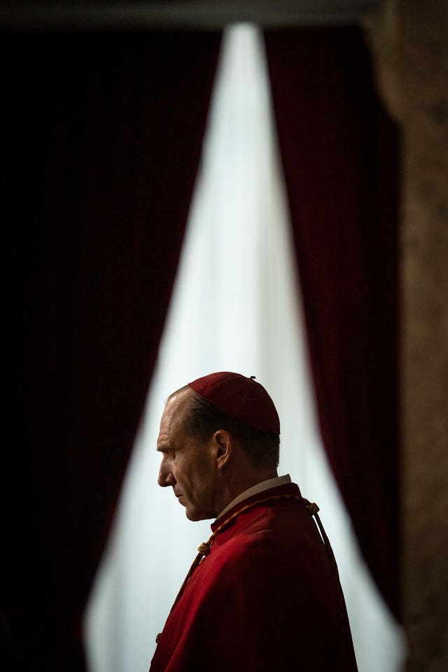 Ralph Fiennes in a scene from Conclave