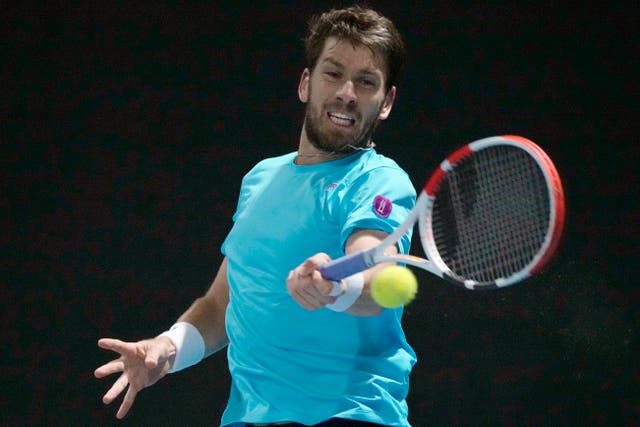 Cameron Norrie strikes a forehand