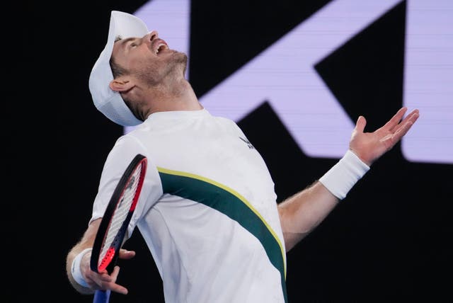 Andy Murray roars during his late-night epic against Thanasi Kokkinakis