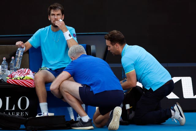 Cameron Norrie had treatment to his left knee