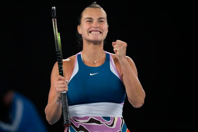 Belarusian Aryna Sabalenka is through to the women's final 