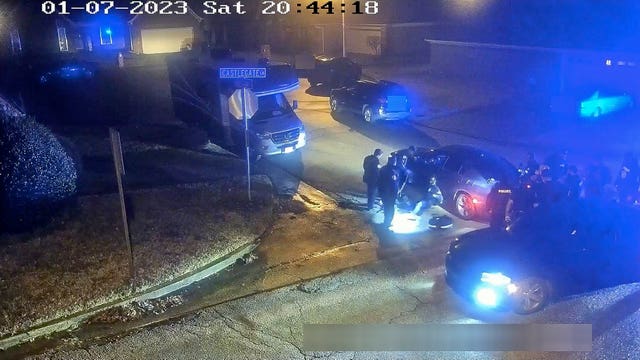 The video showed Tyre Nichols seated leaning against a car during a brutal attack by five Memphis police officers on January 7 2023