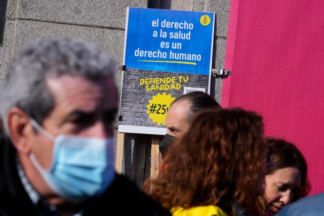 Spain Public Health Protest