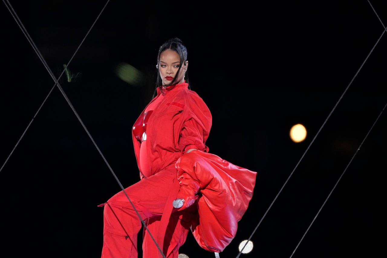 Rihanna reveals second pregnancy during Super Bowl halftime show The