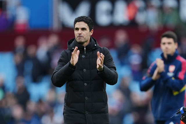 Mikel Arteta hailed the performance of his side at Villa Park.