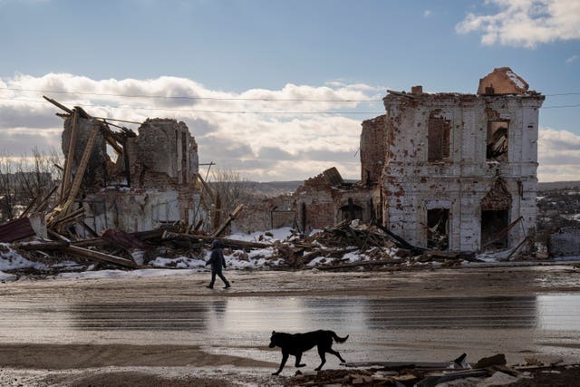 Destroyed building